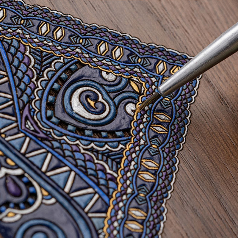 Coffret à bijoux en noyer noir avec miroir | Décor Zen