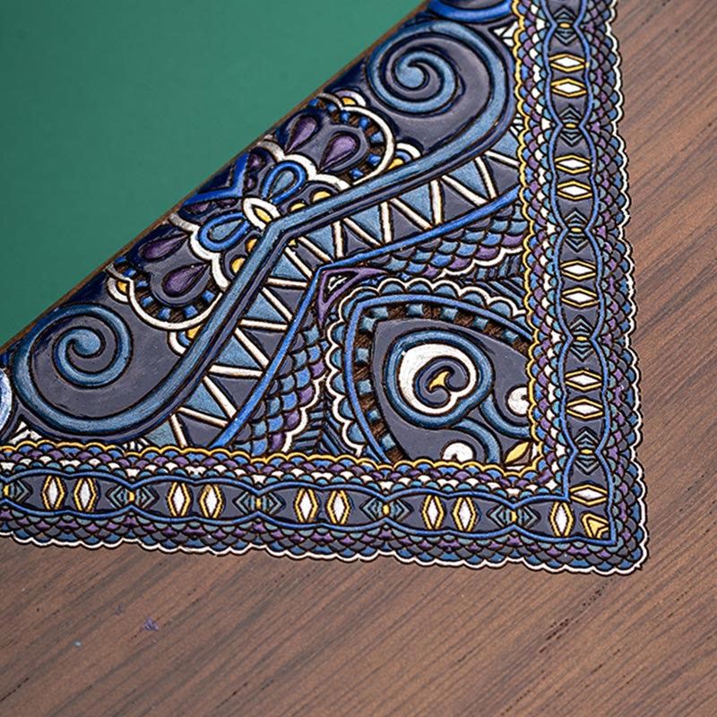 Coffret à bijoux en noyer noir avec miroir | Décor Zen