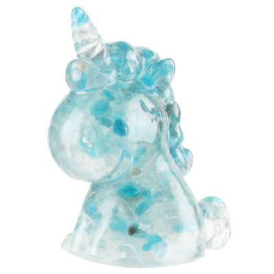 Blue Apatite Resin Spiritual Unicorn Figurine 2.1in