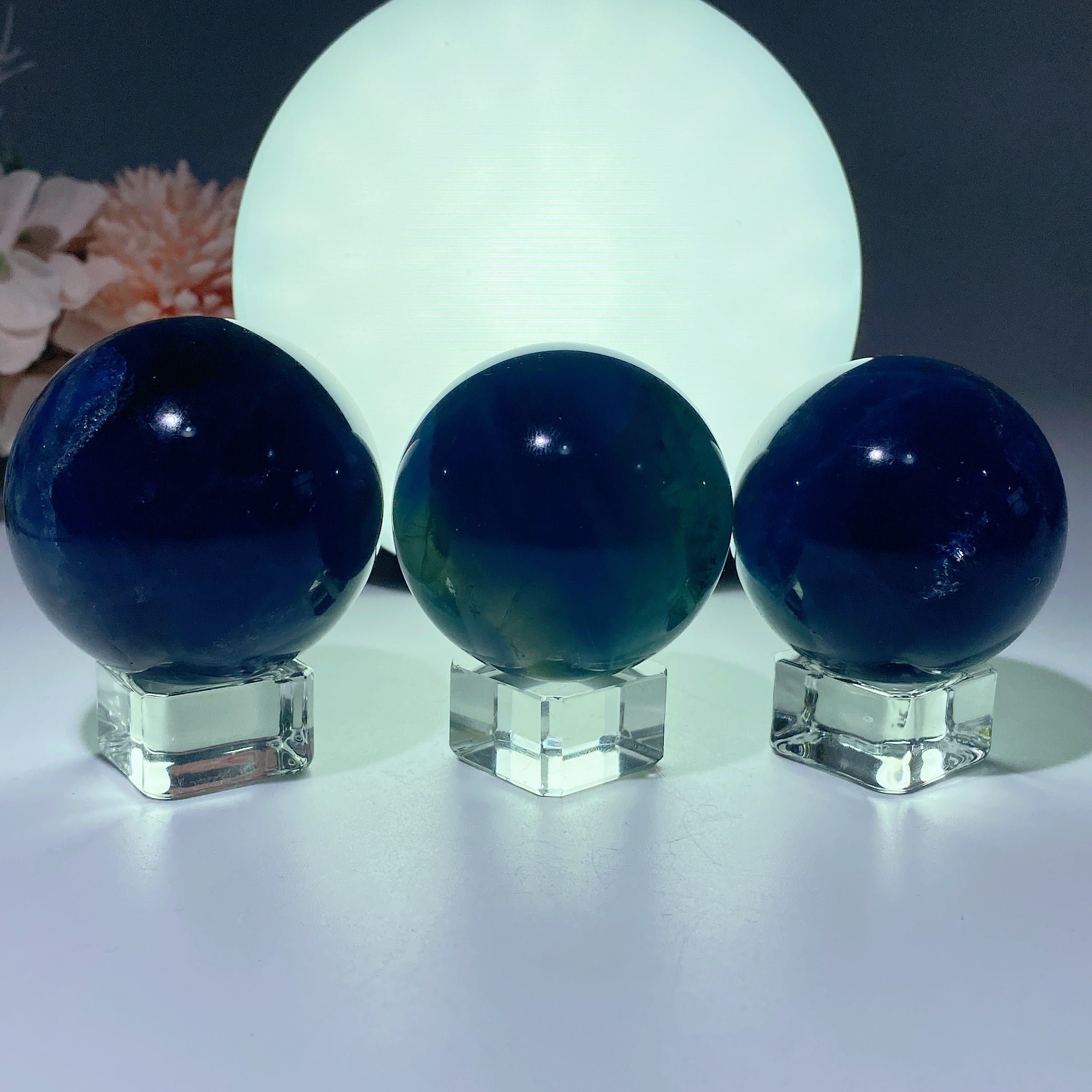 Blue Fluorite Crystal Sphere 1.5-2.0 Inch Healing Orb