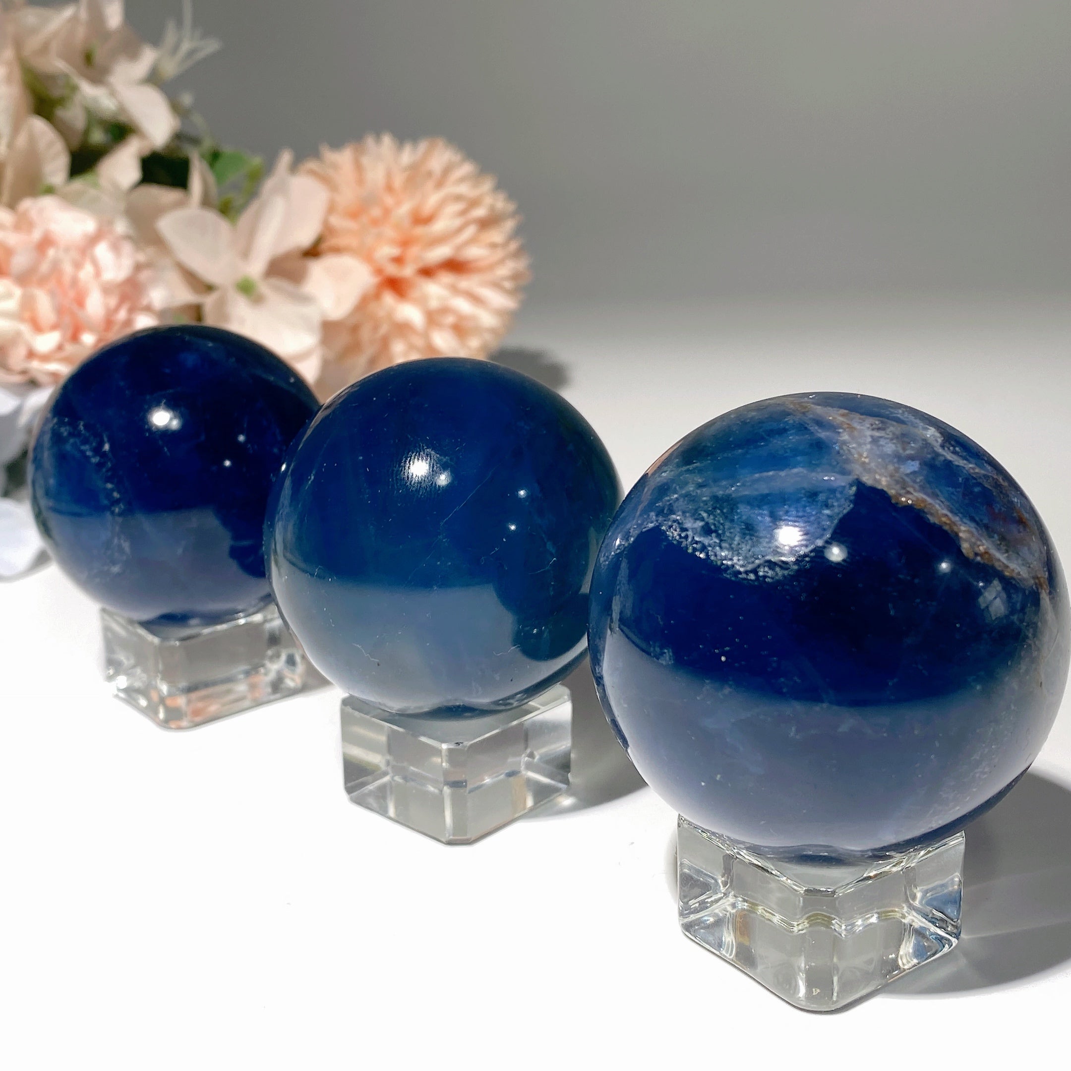 Blue Fluorite Crystal Sphere 1.5-2.0 Inch Healing Orb