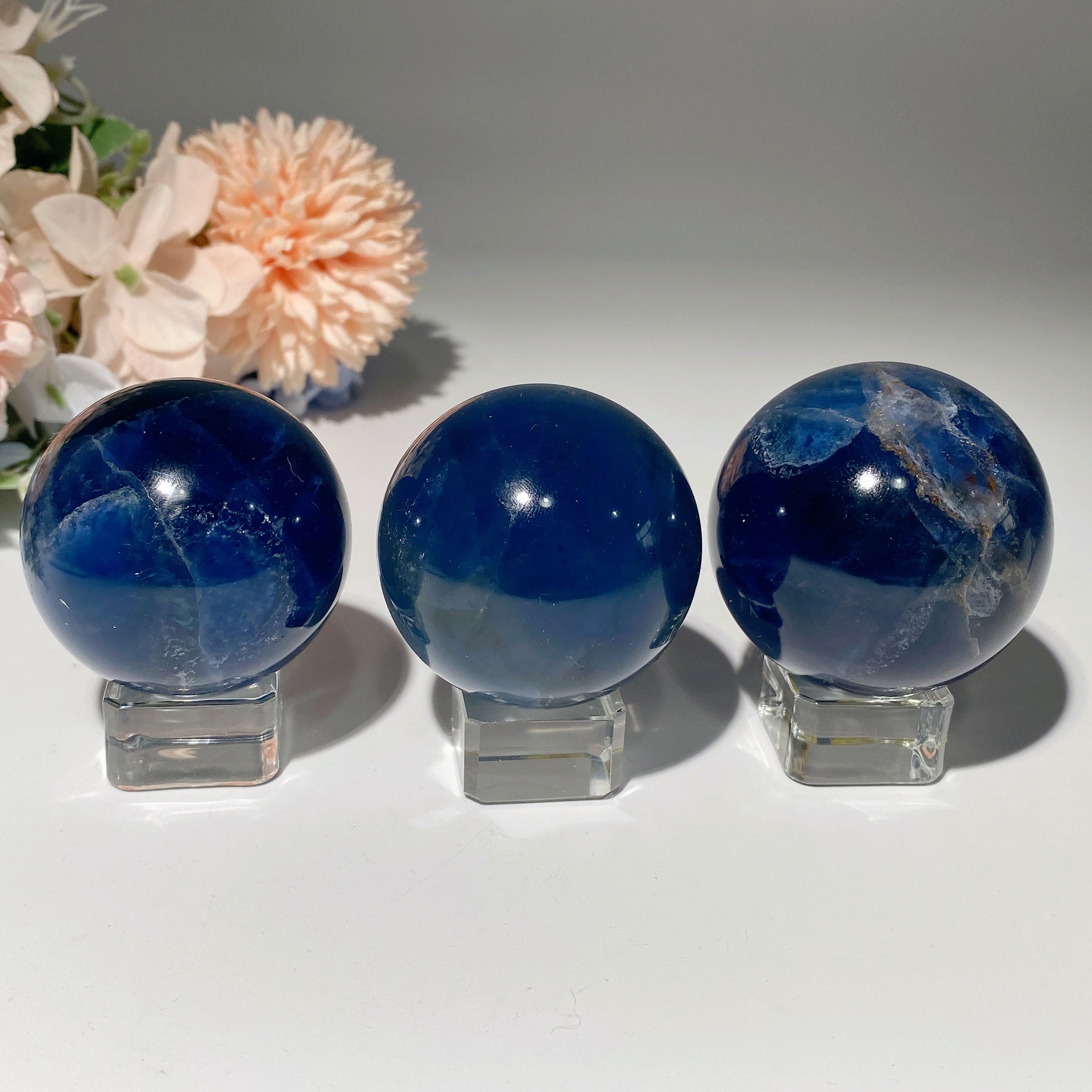 Blue Fluorite Crystal Sphere 1.5-2.0 Inch Healing Orb