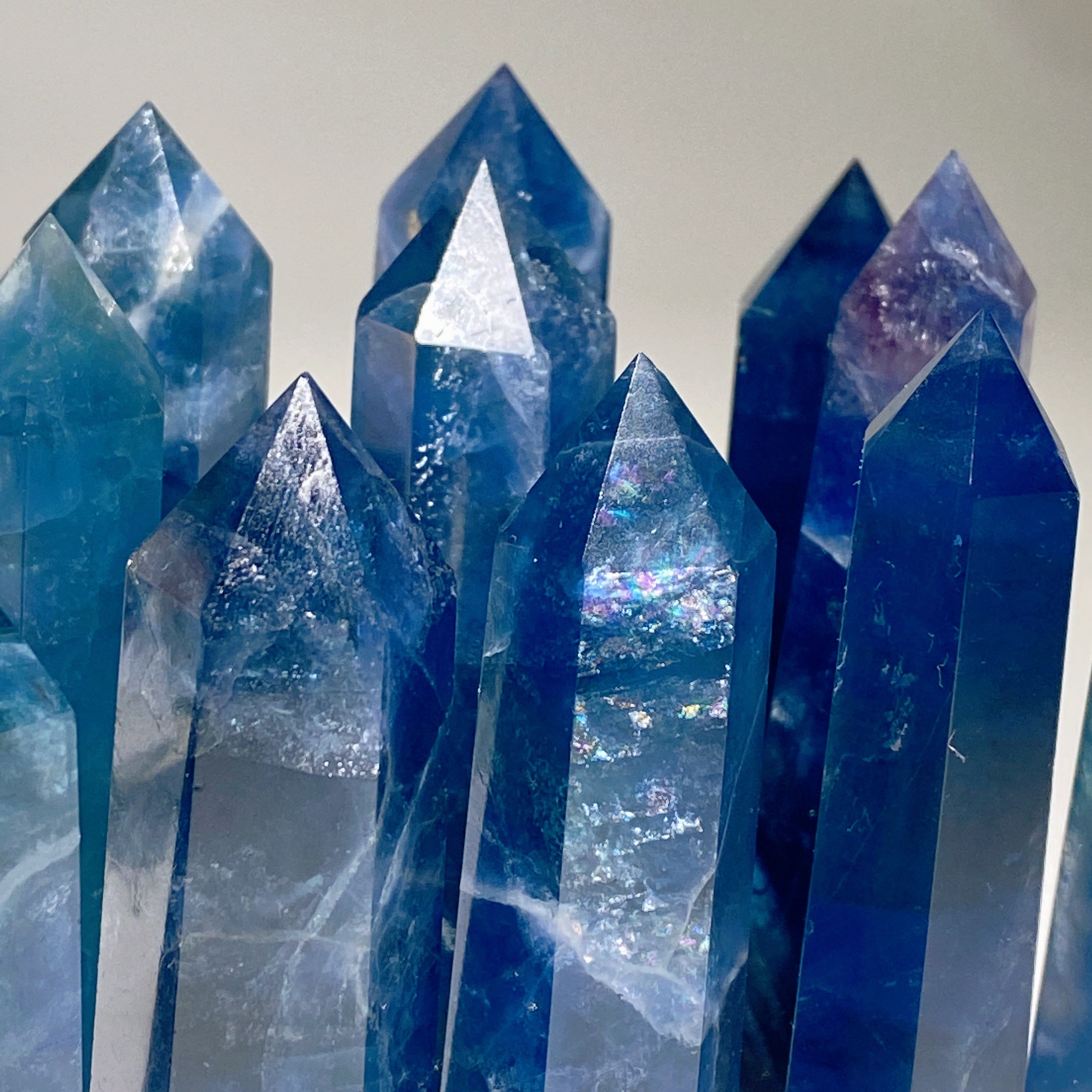Blue Fluorite Healing Crystal Points 2.5-4.0 Inches
