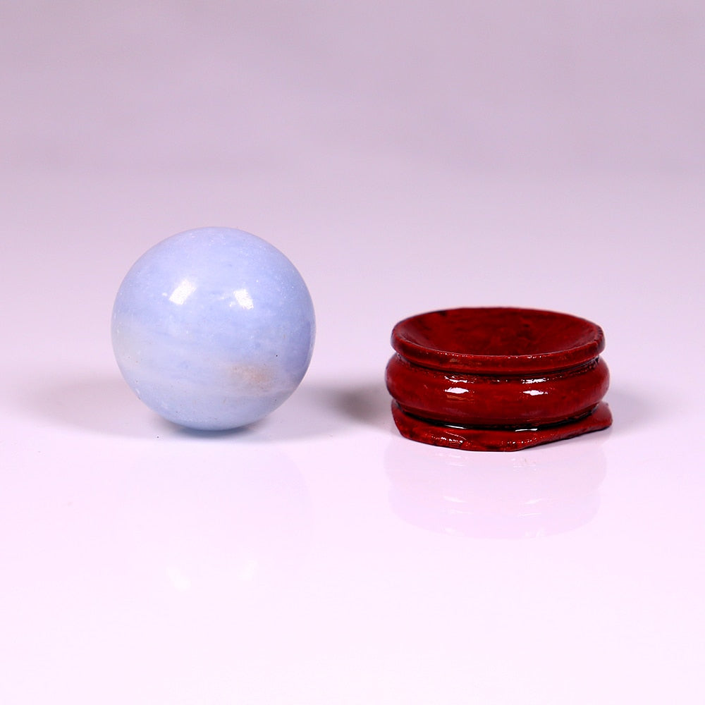 Sphère de guérison en cyanite bleue pour le chakra de la gorge