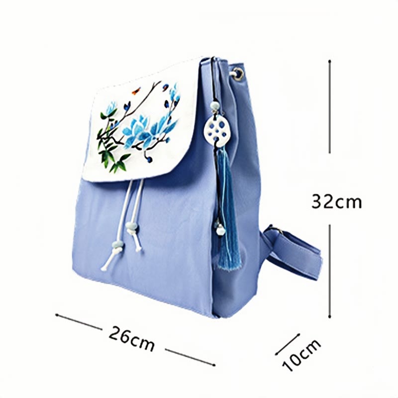 Sac à dos en toile fait main Blue Magnolia | Mindful Carry