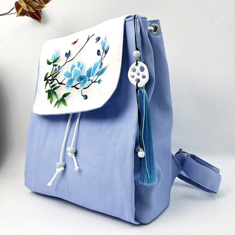 Sac à dos en toile fait main Blue Magnolia | Mindful Carry