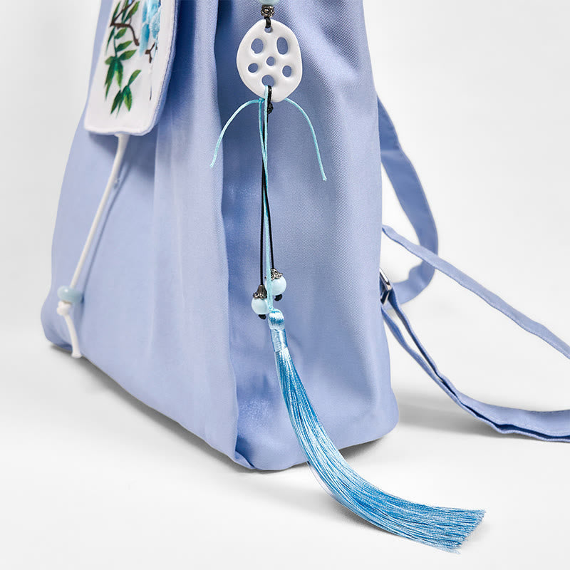 Sac à dos en toile fait main Blue Magnolia | Mindful Carry