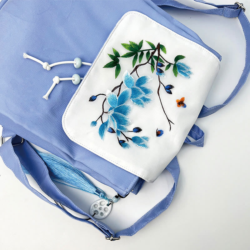 Sac à dos en toile fait main Blue Magnolia | Mindful Carry