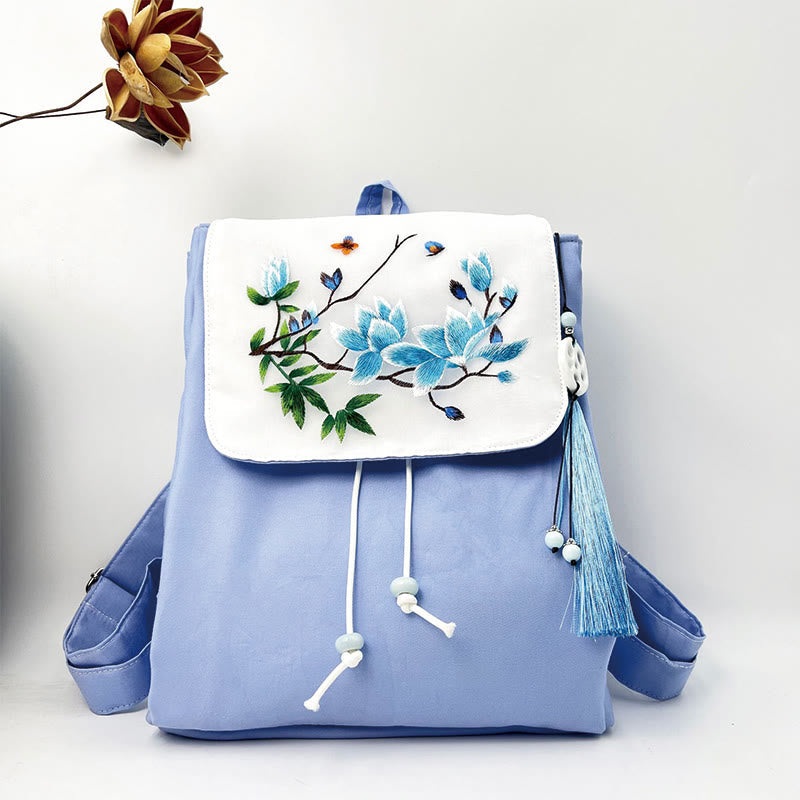 Sac à dos en toile fait main Blue Magnolia | Mindful Carry