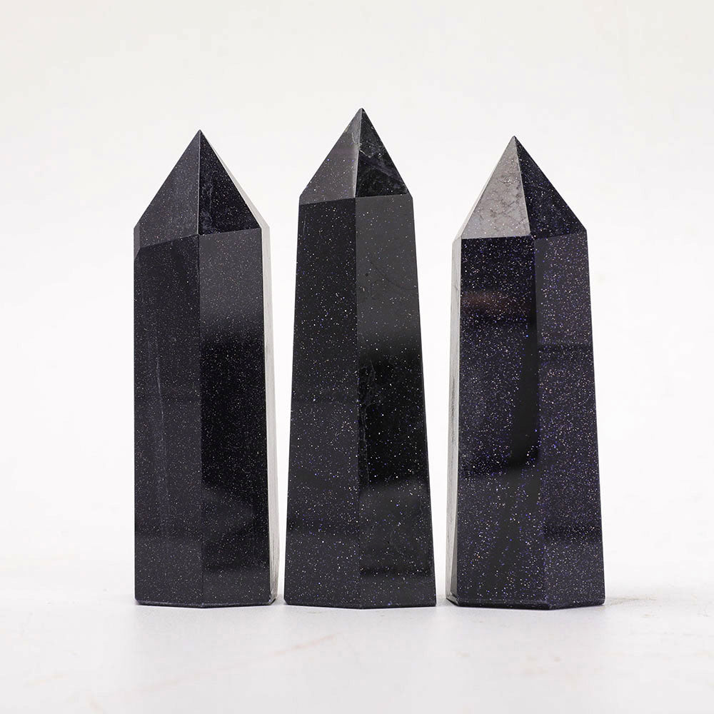 Blue Sandstone Crystal Points 2-3 Inch Healing Set