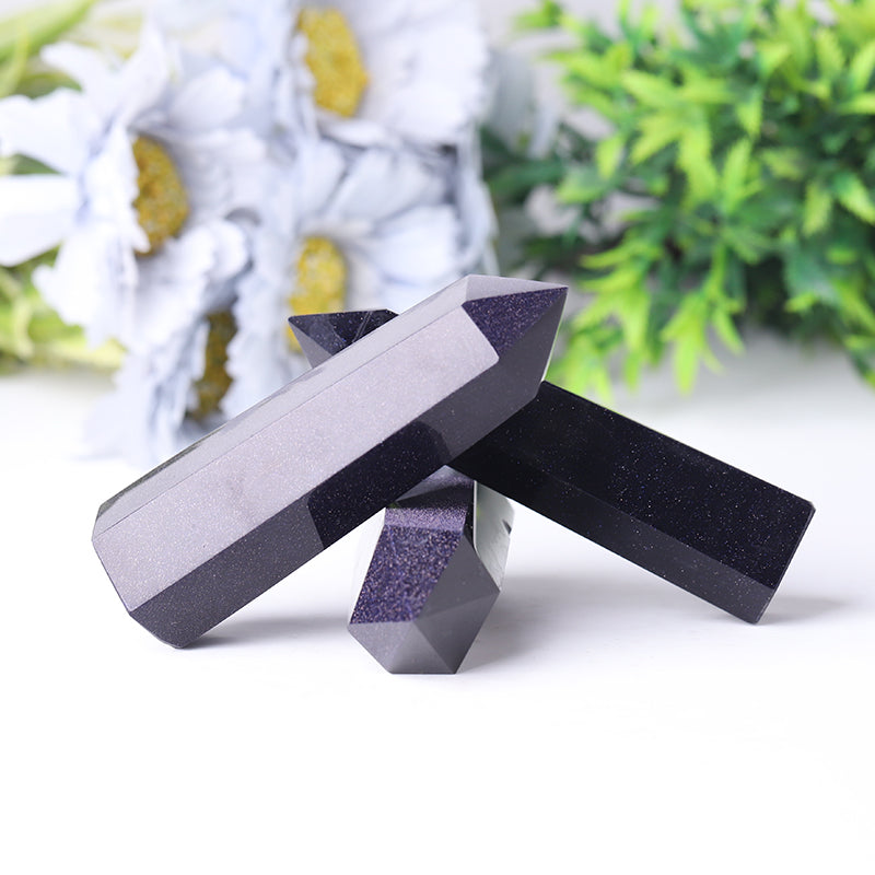 Blue Sandstone Healing Crystal Tower 2.4-4.5 in Prism Point