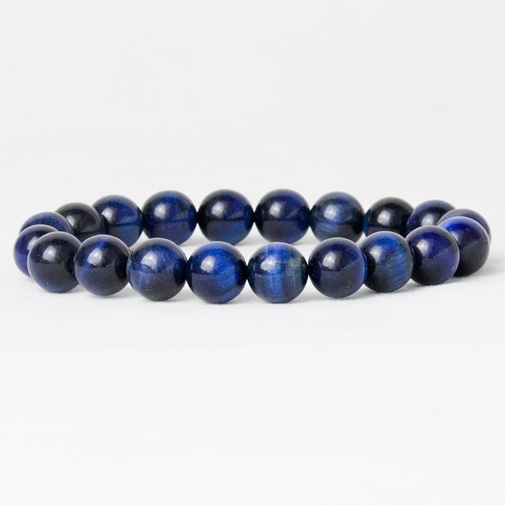 Bracelet en œil de tigre bleu pour l'intuition et la protection