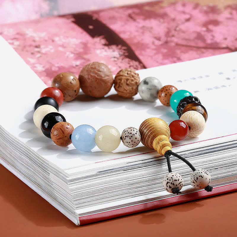 Bracelet Mala de Sagesse en Agate Graine de Bodhi pour l'Harmonie