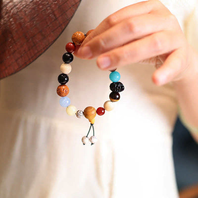 Bracelet Mala de Sagesse en Agate Graine de Bodhi pour l'Harmonie