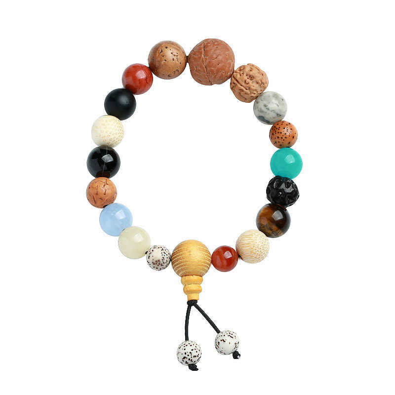 Bracelet Mala de Sagesse en Agate Graine de Bodhi pour l'Harmonie