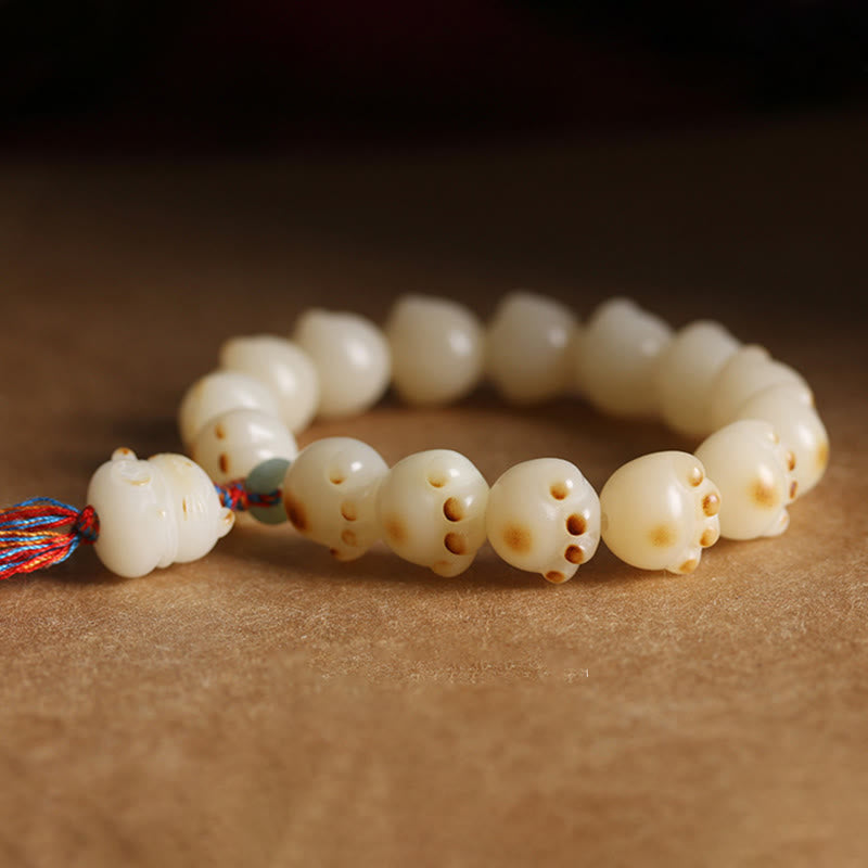 Bracelet spirituel porte-bonheur en forme de patte de chat Bodhi Seed