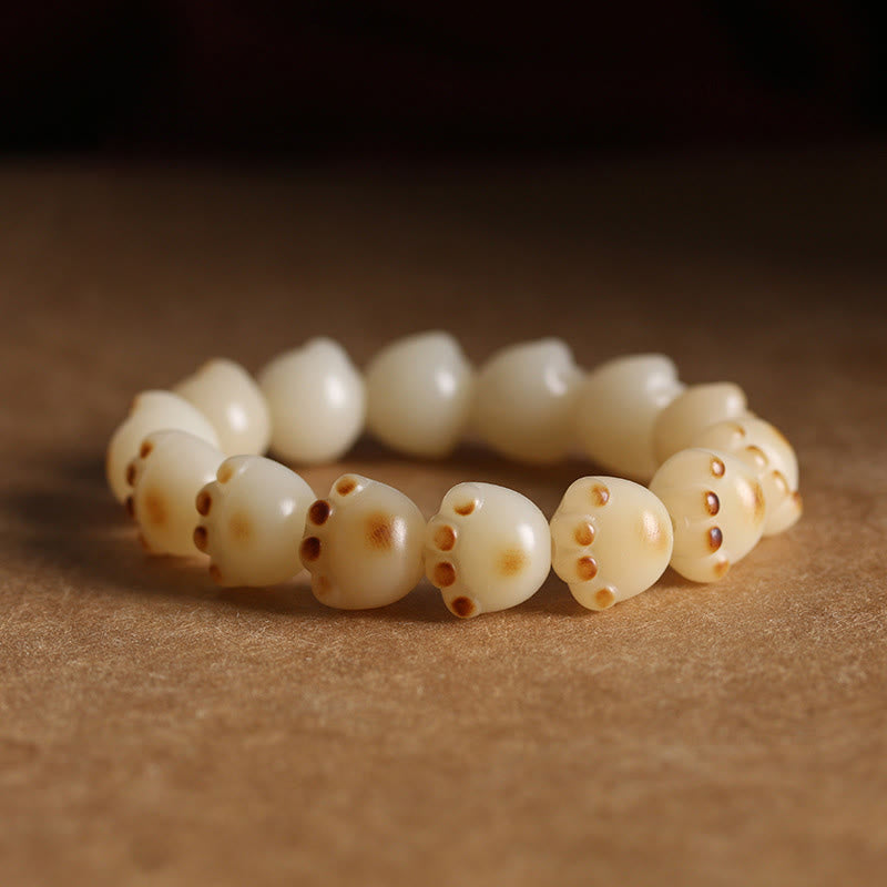 Bracelet spirituel porte-bonheur en forme de patte de chat Bodhi Seed