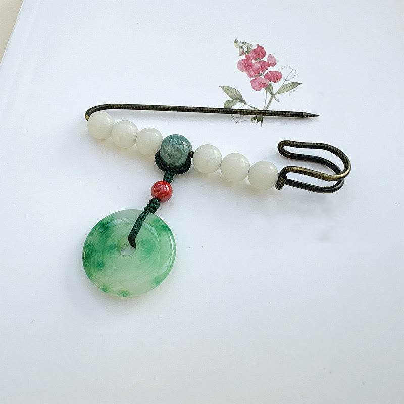 Broche porte-bonheur en jade Bodhi Seed Peace Buckle pour la protection spirituelle