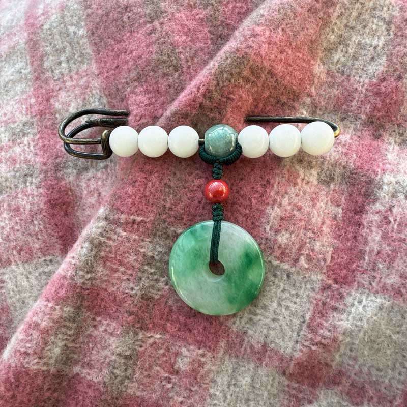Broche porte-bonheur en jade Bodhi Seed Peace Buckle pour la protection spirituelle