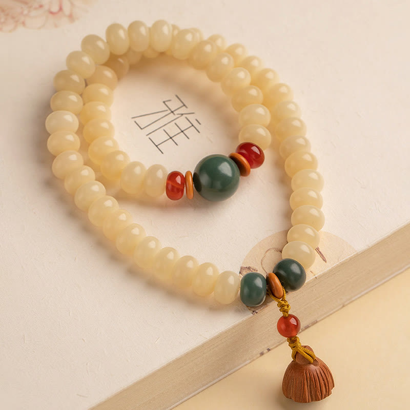 Bracelet Bodhi Graine de Lotus Double Tour pour la Paix et la Sagesse