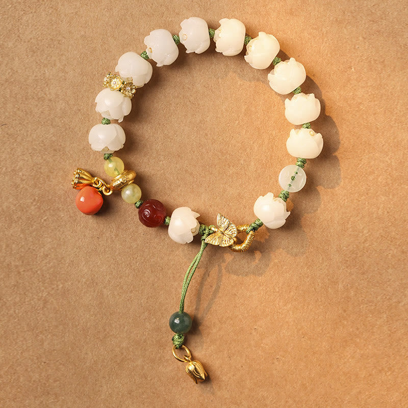 Bracelet Bodhi en graines de lotus pour la paix et l'illumination - 14-15 cm