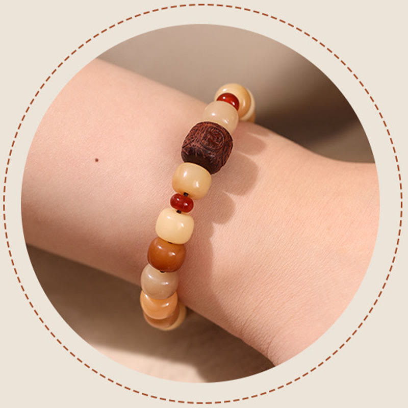 Bracelet de sagesse spirituelle Bodhi Seed Om Mani Padme Hum