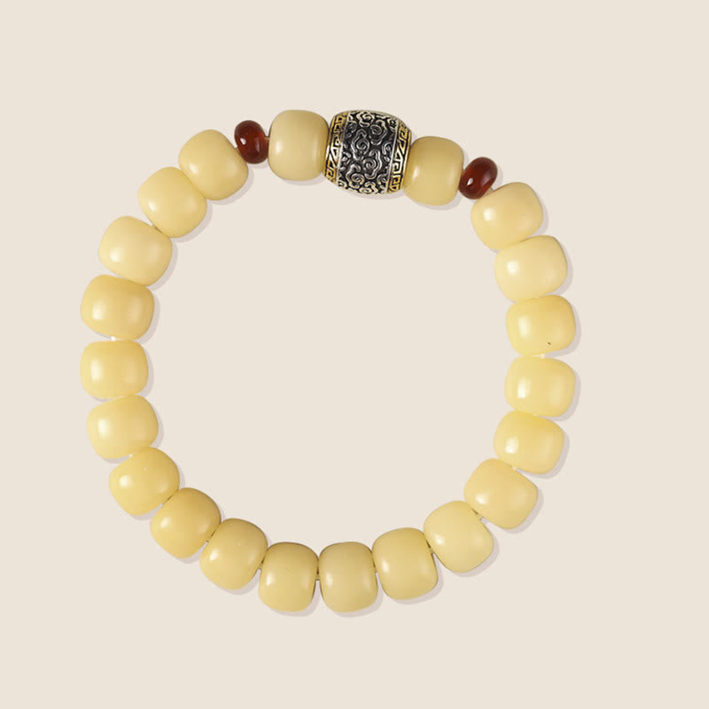 Bracelet de paix Bodhi Seed avec perles de caractère Fu
