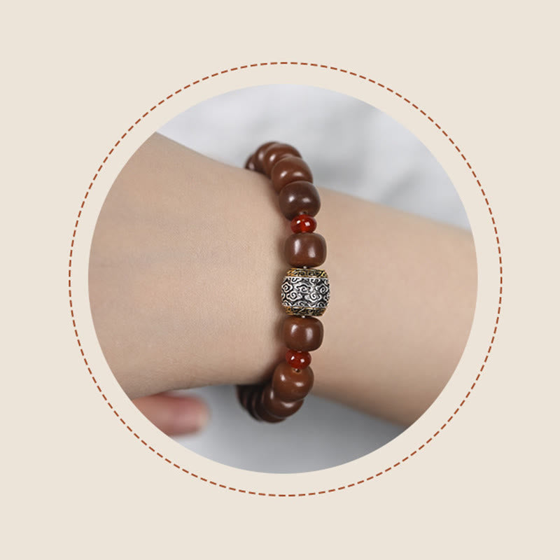 Bracelet de paix Bodhi Seed avec perles de caractère Fu