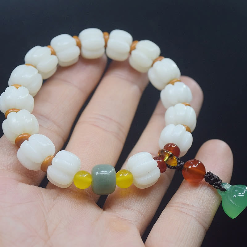 Bracelet d'harmonie Lotus en agate rouge Bodhi Seed