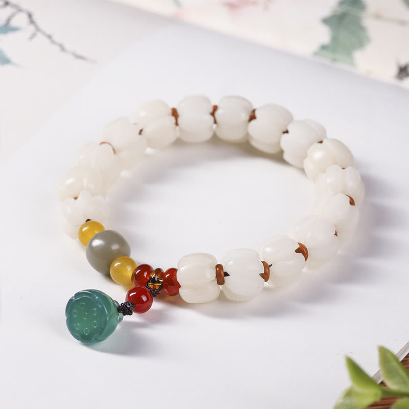 Bracelet d'harmonie Lotus en agate rouge Bodhi Seed