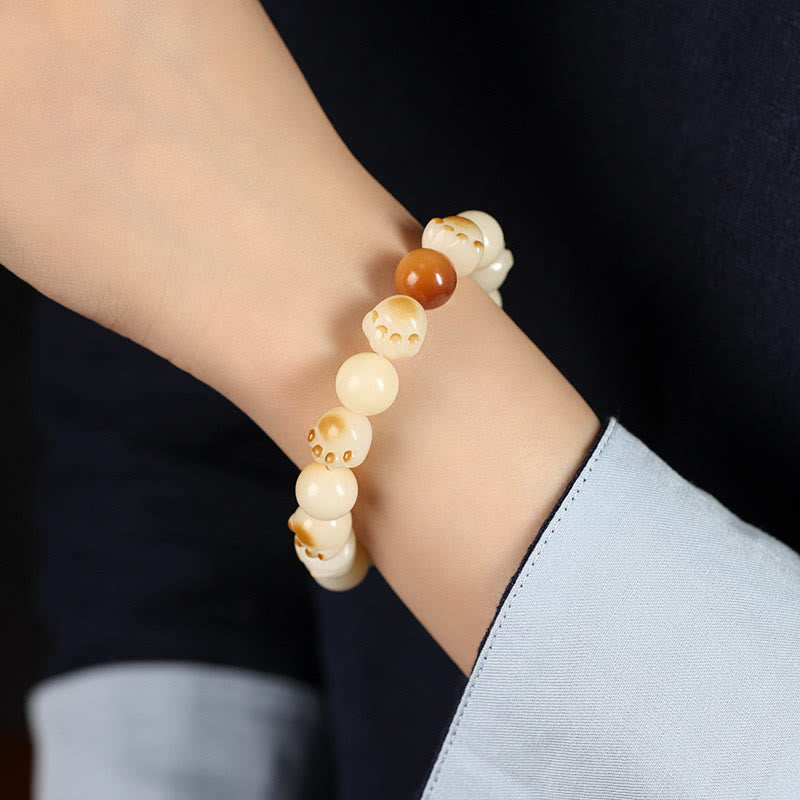 Bracelet de paix pour chat en bois de santal Bodhi Seed 14-17 cm unisexe