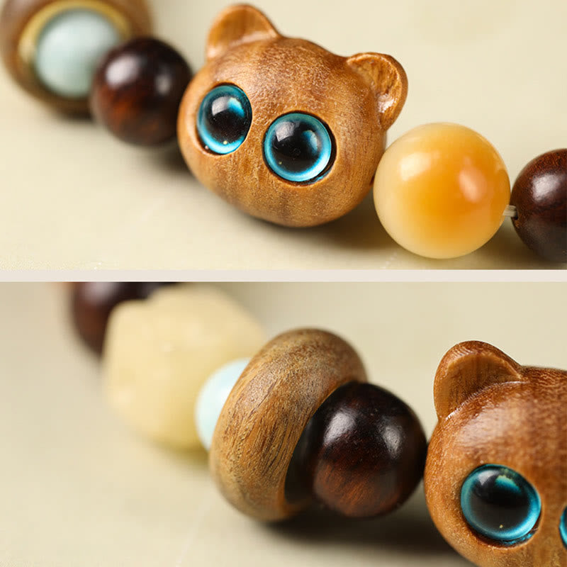 Bracelet de paix pour chat en bois de santal Bodhi Seed 14-17 cm unisexe