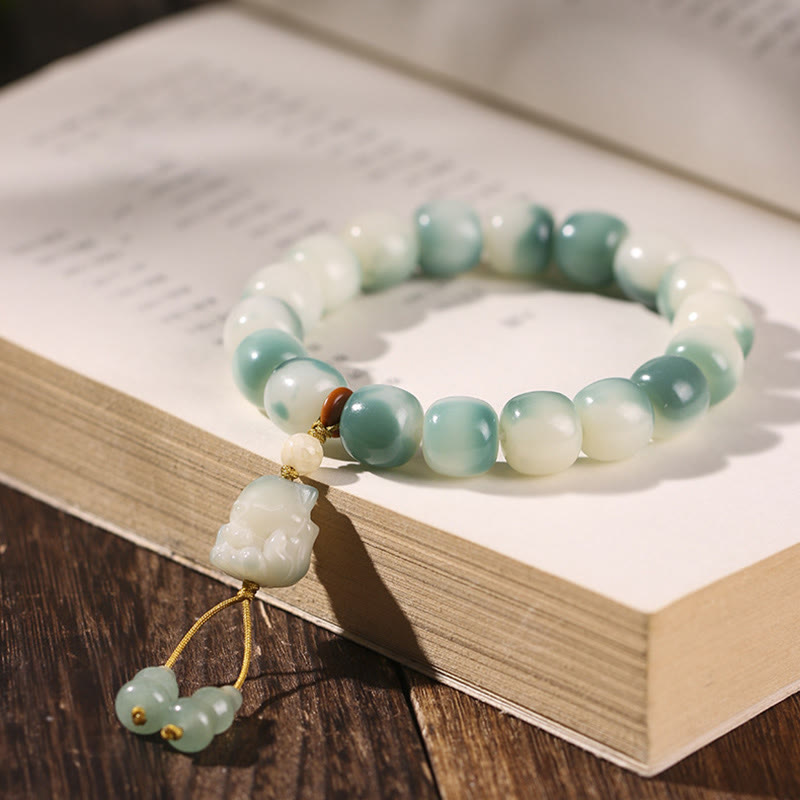 Bracelet spirituel Bodhi Seed avec protection du renard à neuf queues