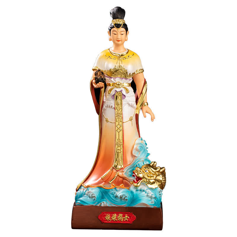 Statue de Bouddha en résine Bodhisattva Nuwa pour la protection de la maison