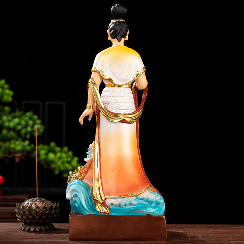 Statue de Bouddha en résine Bodhisattva Nuwa pour la protection de la maison
