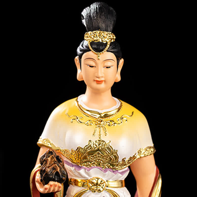 Statue de Bouddha en résine Bodhisattva Nuwa pour la protection de la maison
