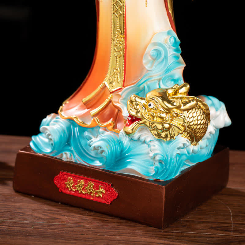 Statue de Bouddha en résine Bodhisattva Nuwa pour la protection de la maison