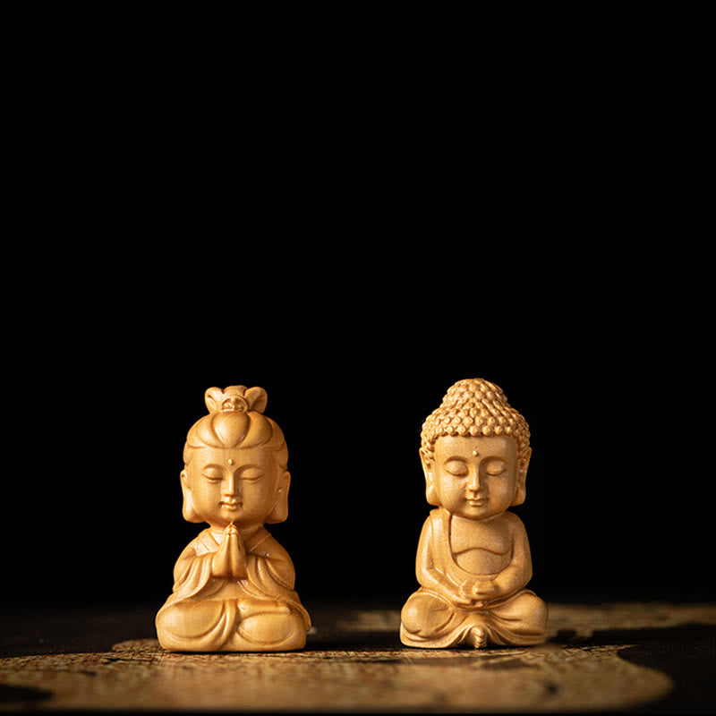 Breloque suspendue pour voiture en buis, bois de pêche, graines de lotus Bodhi