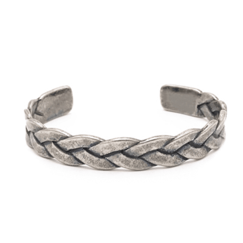 Bracelet en cuir tressé avec breloque œil de tigre