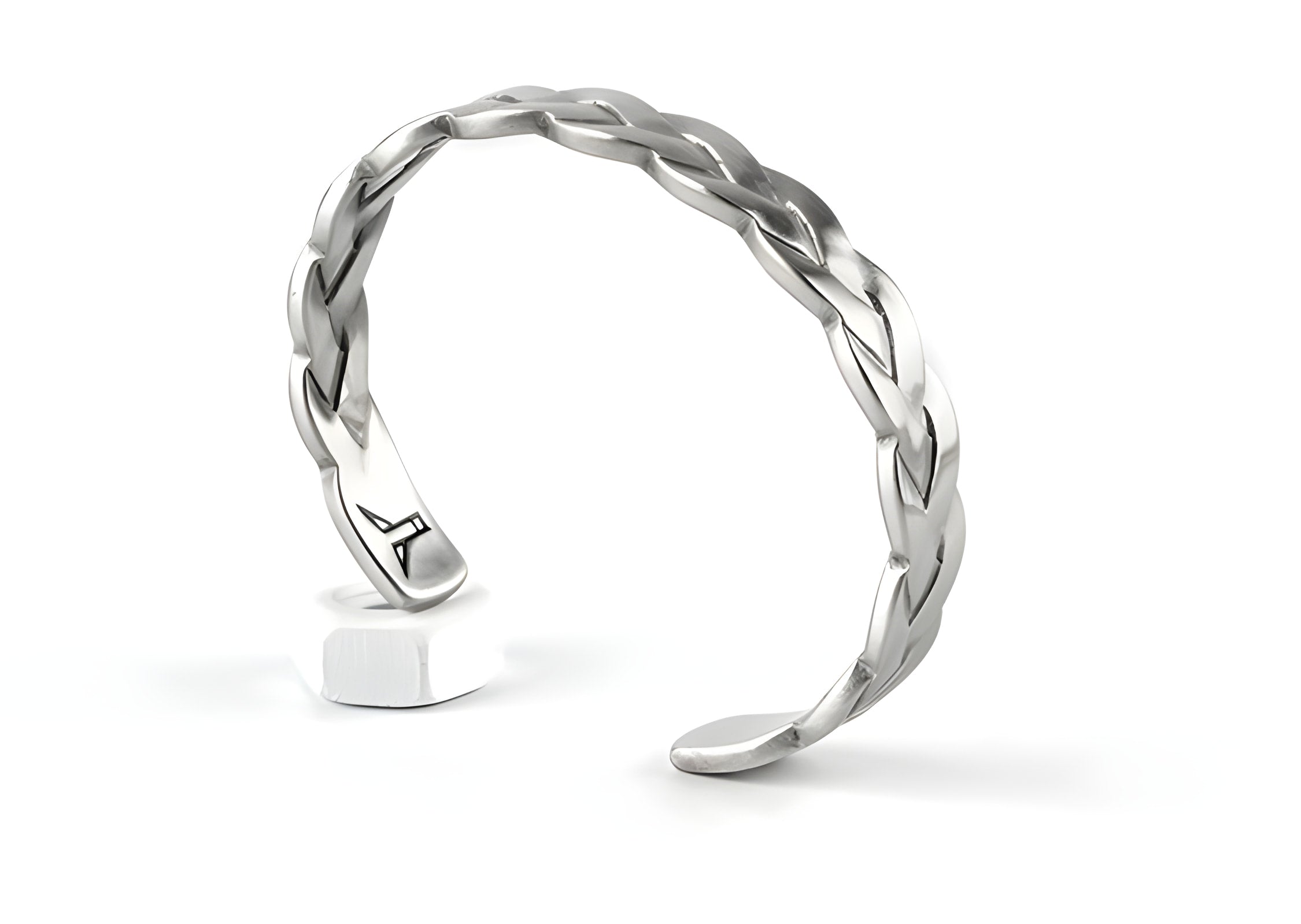 Bracelet en cuir tressé avec breloque œil de tigre