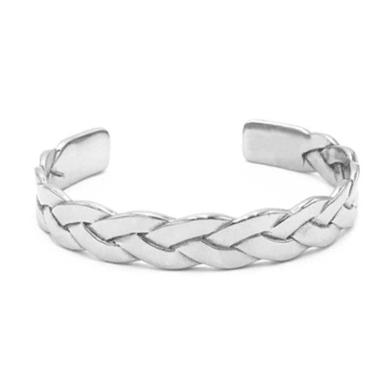 Bracelet en cuir tressé avec breloque œil de tigre