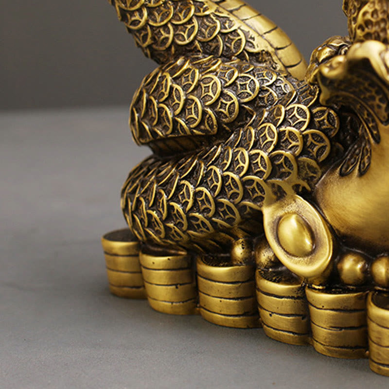 Figurine de serpent en laiton 19 cm, animal totem pour bénédictions spirituelles