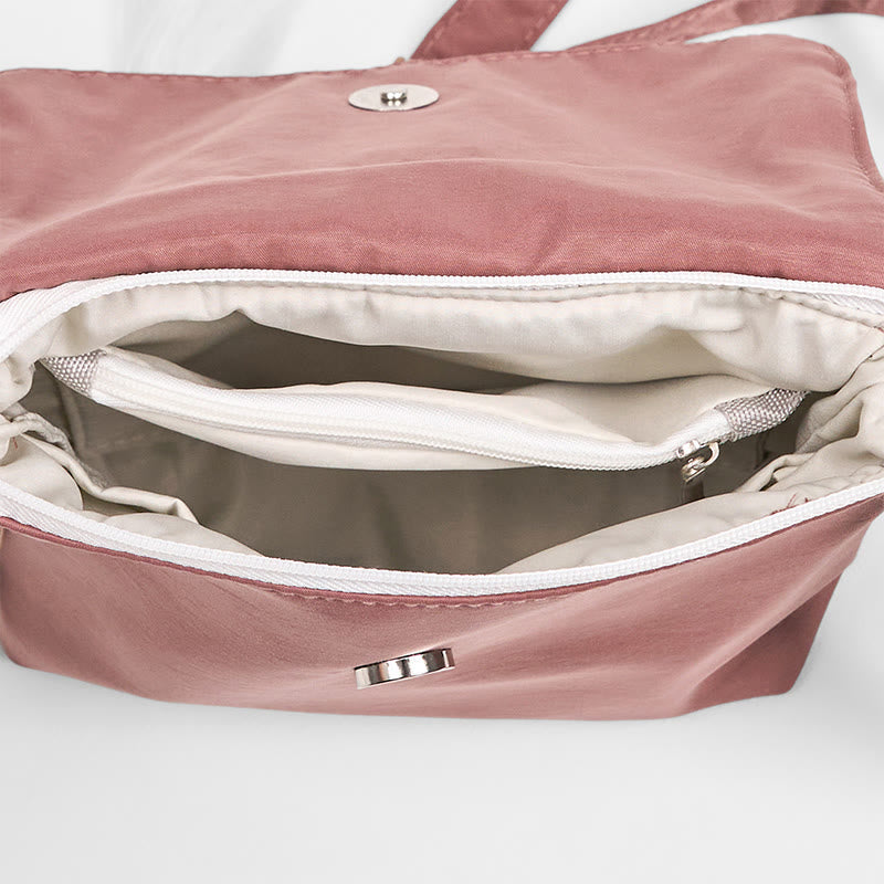 Sac de yoga en coton et lin marron à motif fleur de prunier