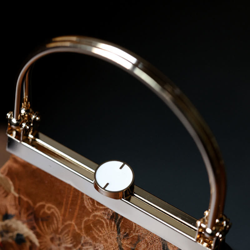 Sac de transport marron pour tapis de yoga avec poignée en métal | Sons de guérison