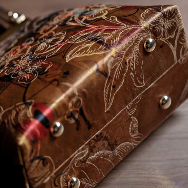 Sac de transport marron pour tapis de yoga avec poignée en métal | Sons de guérison