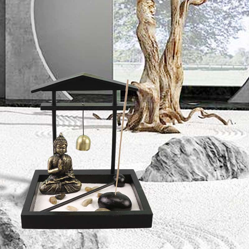 Statue de Bouddha Méditation Zen Garden Set 15cm