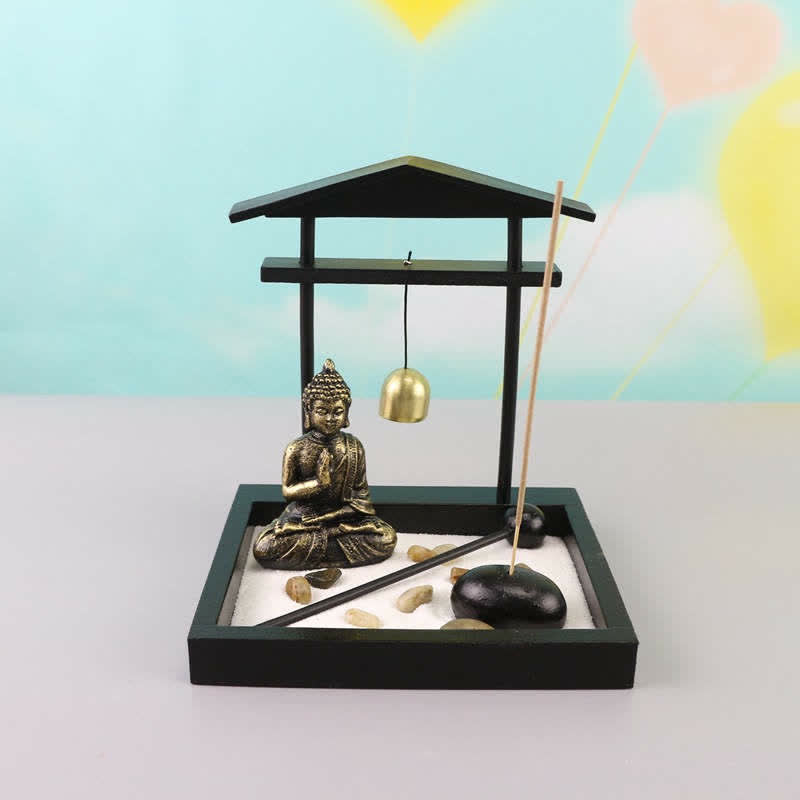 Statue de Bouddha Méditation Zen Garden Set 15cm