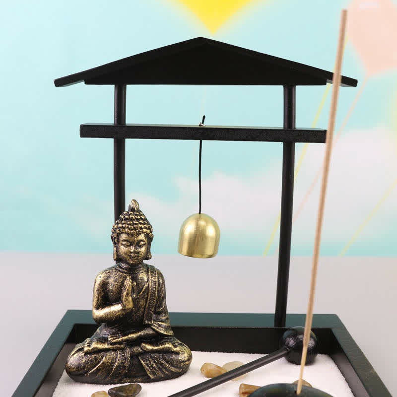 Statue de Bouddha Méditation Zen Garden Set 15cm