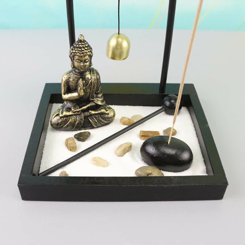 Statue de Bouddha Méditation Zen Garden Set 15cm