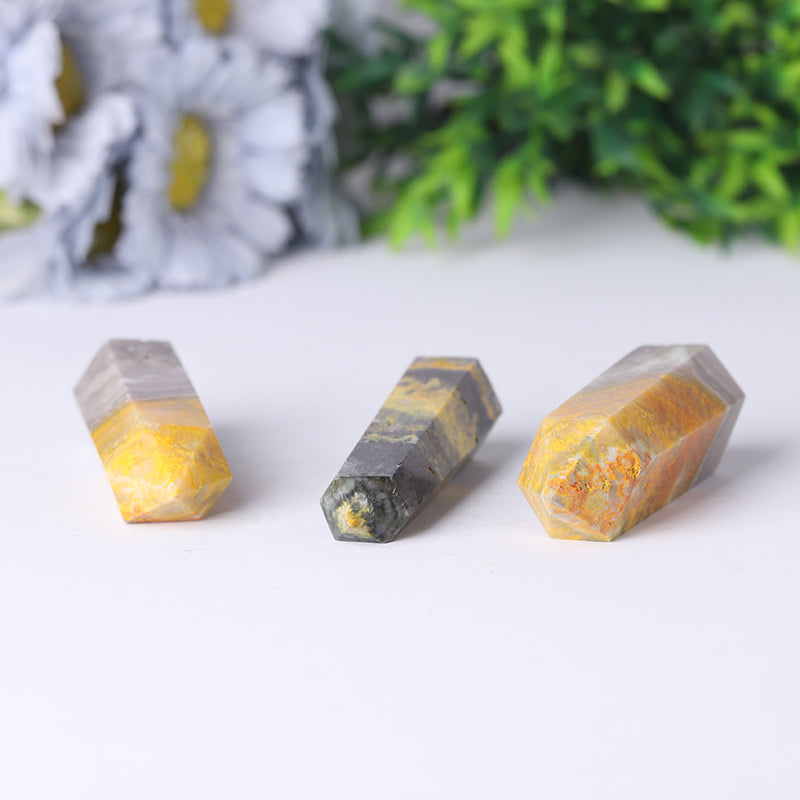 Bumble Bee Crystal Tower 2.3-4.5 in Healing Obelisk